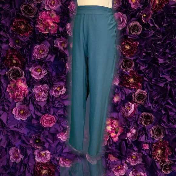Eileen Fisher ‘Washable Stretch Crepe Straight Pant’ in Deep Teal Blue Size M - Picture 6 of 11
